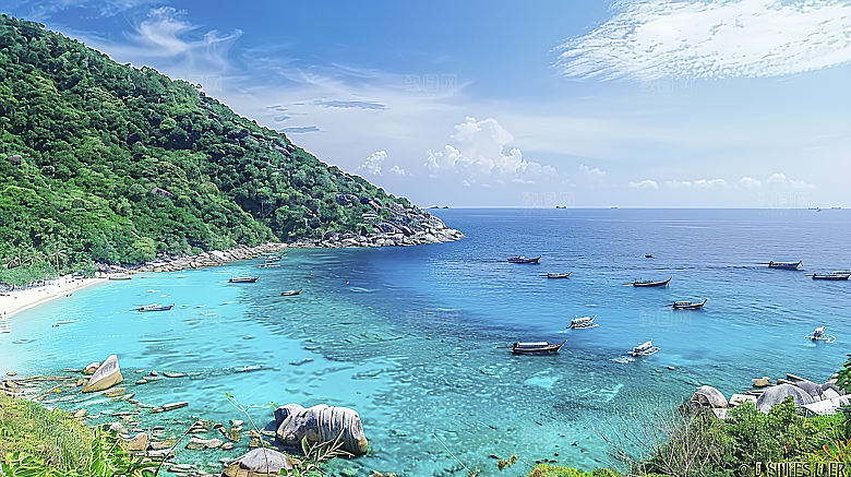 海边天空高清海岛自然唯美风光宁静