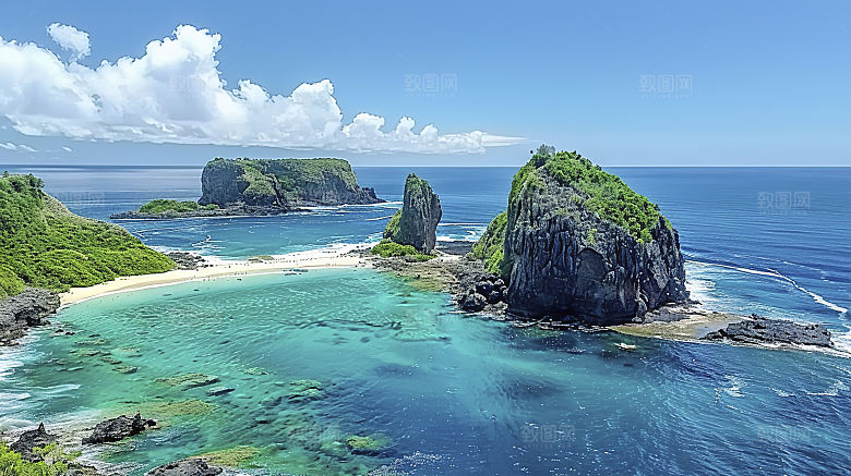 海边天空高清海岛自然唯美风光宁静