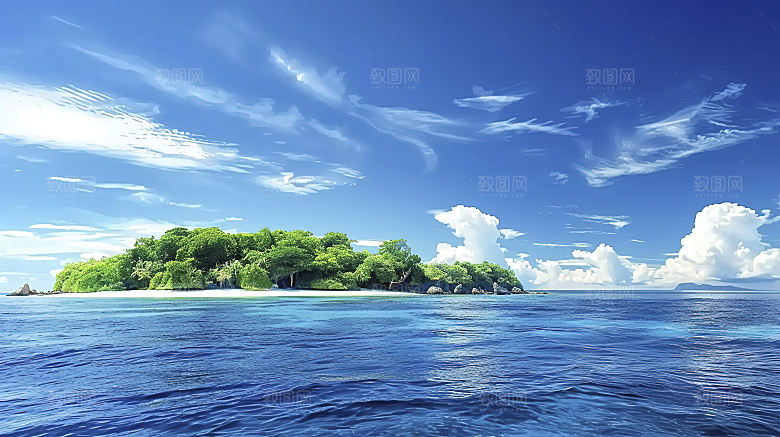 海边天空高清海岛自然唯美风光宁静