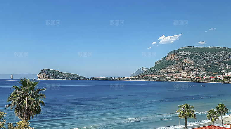 海边天空高清海岛自然唯美风光宁静