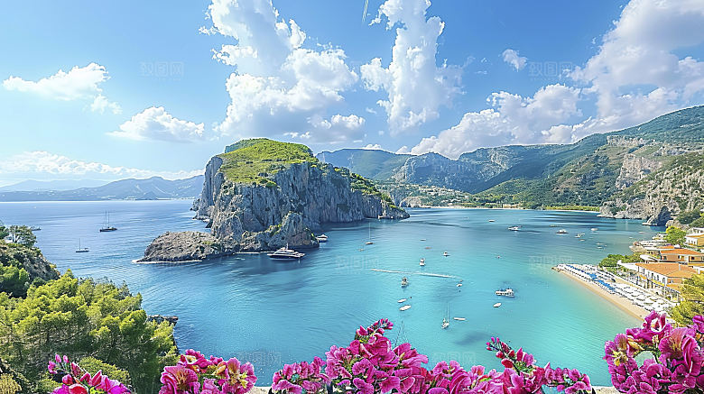 海边天空高清海岛自然唯美风光宁静