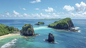 海边天空高清宁静自然海岸海岛唯美风光