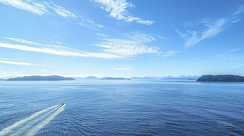 海边天空高清宁静自然海岸海岛唯美风光