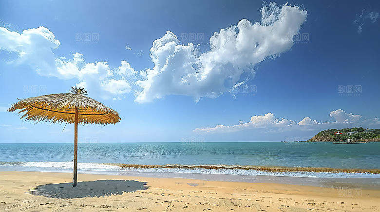海边天空风光高清海岸宁静海滩海岛自然唯美