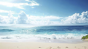 海边天空风光高清海岸宁静海滩海岛自然唯美