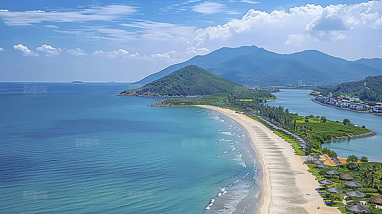 海边天空自然风光宁静海岛唯美高清