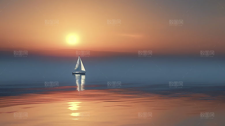 海边天空自然风光宁静海岛唯美高清