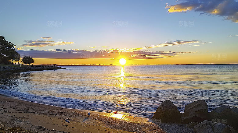 海边天空自然风光宁静海岛唯美高清