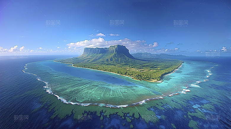 海边天空海岛海岸海滩风光唯美云彩自然