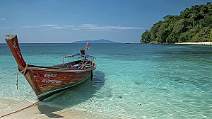 海边天空海岛海岸海滩风光唯美云彩自然