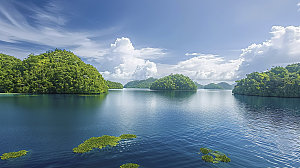 海边天空海岛海岸海滩风光唯美云彩自然