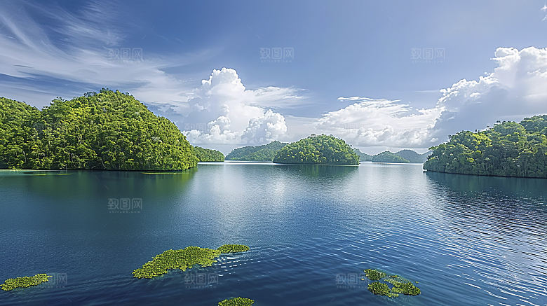 海边天空海岛海岸海滩风光唯美云彩自然