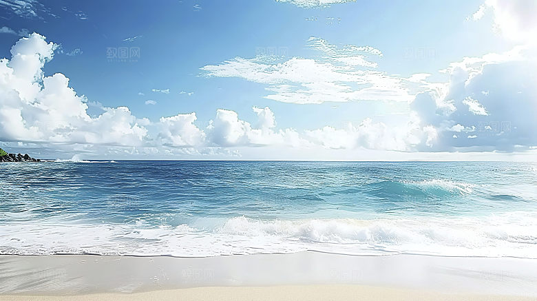 海边天空海岛海岸海滩风光唯美云彩自然