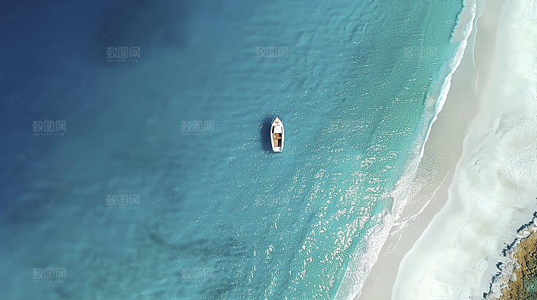 海边唯美风光自然宁静海岛高清天空