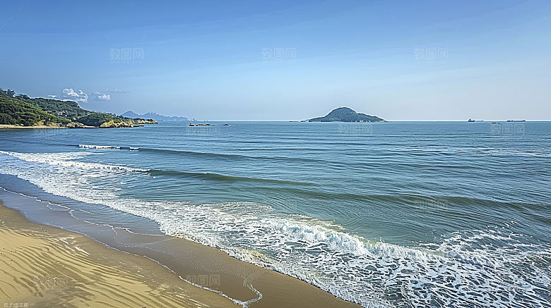 海边唯美风光自然宁静海岛高清天空