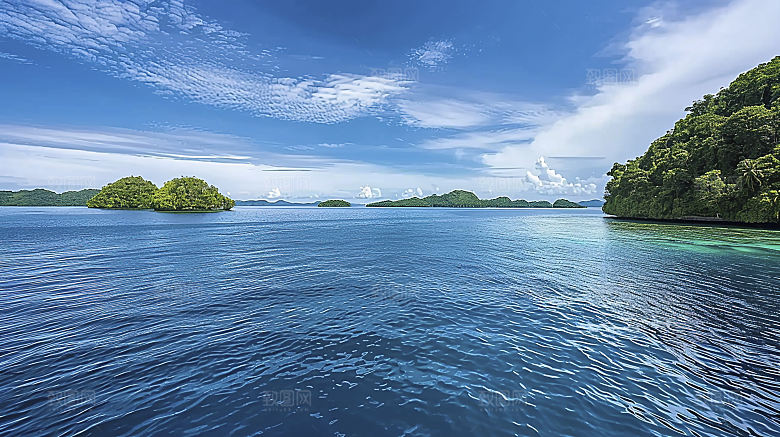 海边云彩海洋海水宁静唯美高清天空海岸