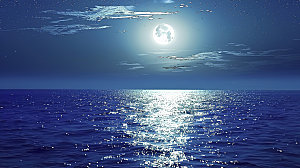 海边云彩海洋海水宁静唯美高清天空海岸