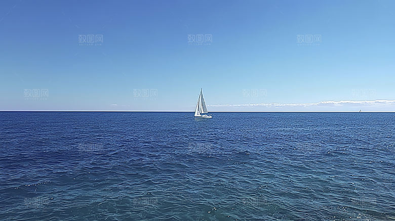 海边云彩海洋海水宁静唯美高清天空海岸