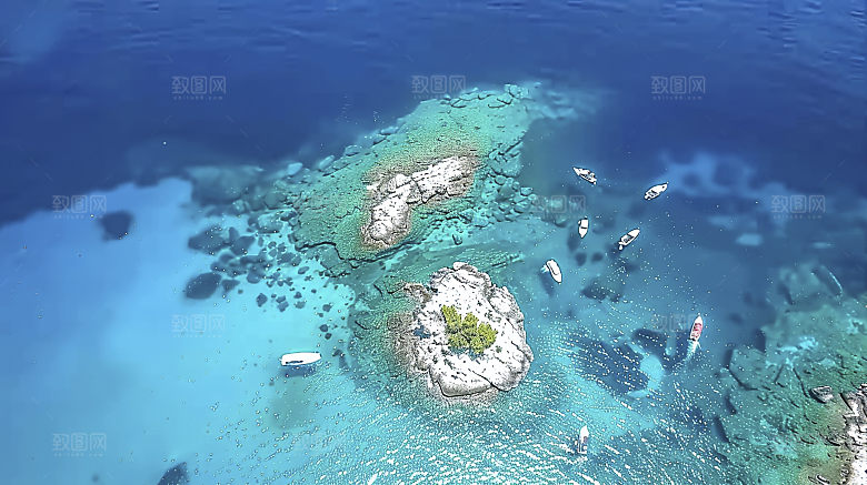海边云彩海岛风光天空海滩海岸唯美宁静自然