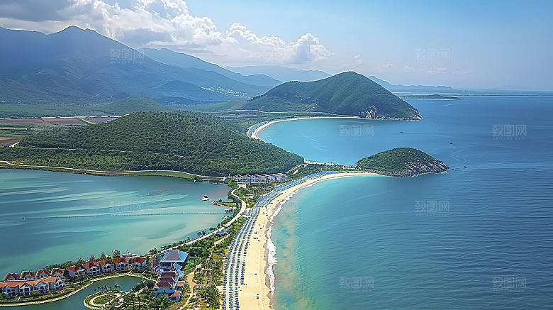 海边云彩海岛风光天空海滩海岸唯美宁静自然