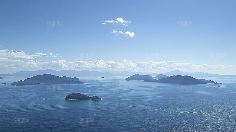海边云彩海岛风光天空海滩海岸唯美宁静自然