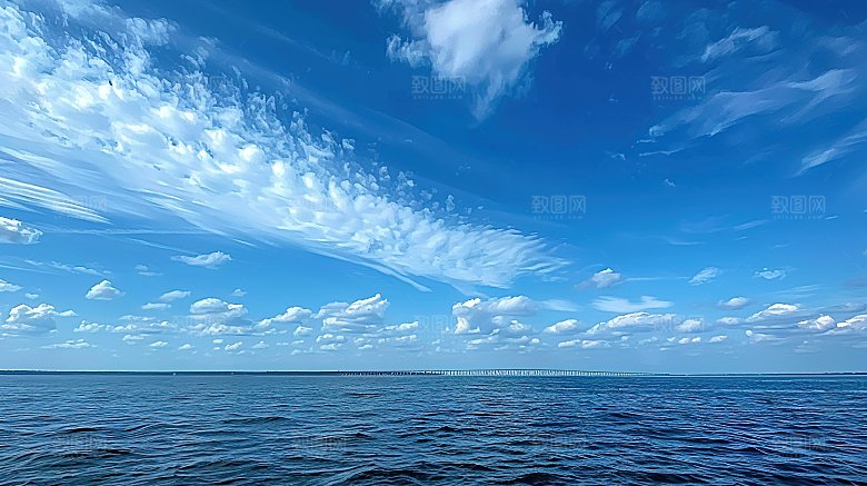 蓝天唯美自然天空云彩白云宁静云层高清