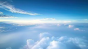 蓝天唯美自然天空云彩白云宁静云层高清