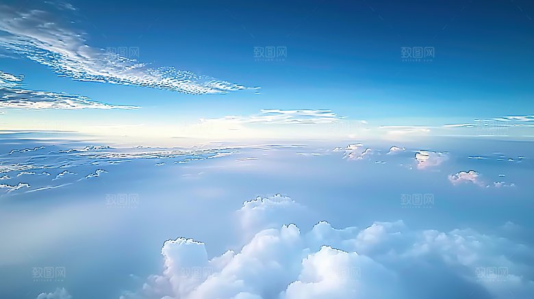 蓝天唯美自然天空云彩白云宁静云层高清