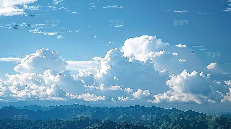 蓝天唯美自然天空云彩白云宁静云层高清