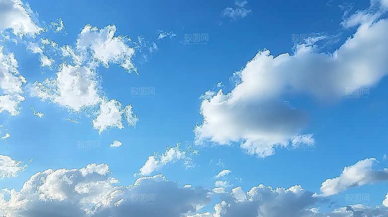 蓝天唯美自然天空云彩白云宁静云层高清