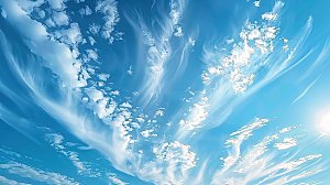 蓝天唯美自然天空云彩白云宁静云层高清