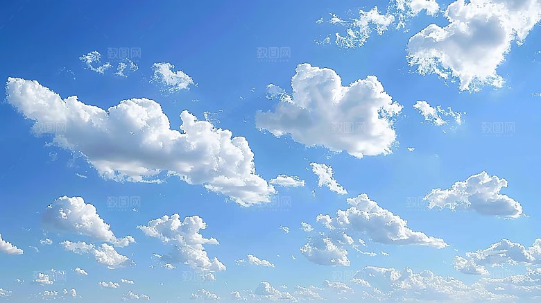 蓝天唯美白云天空云景高清云层