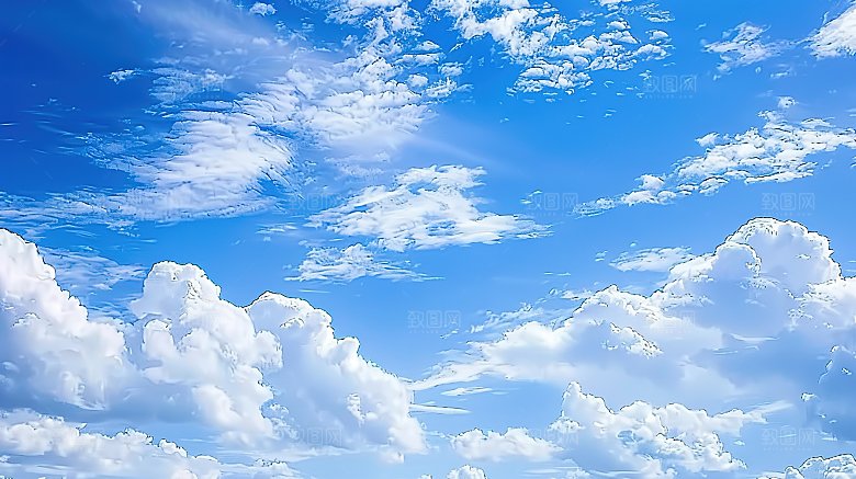 蓝天唯美白云天空云景高清云层
