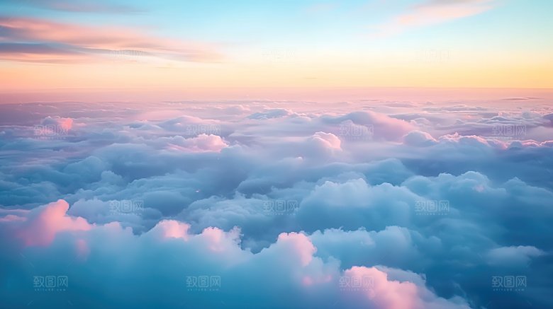 蓝天唯美天空高清云雾意境云层云景白云