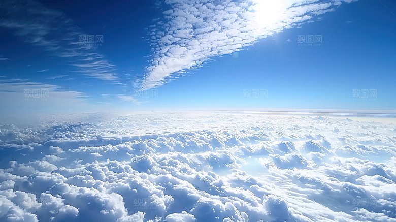 蓝天唯美天空高清云雾意境云层云景白云