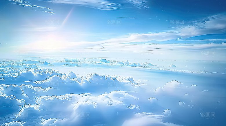 蓝天唯美天空高清云雾意境云层云景白云