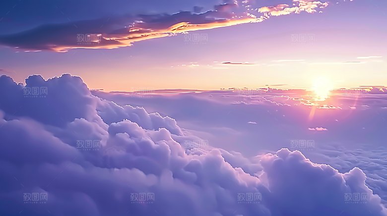 蓝天唯美天空高清云雾意境云层云景白云