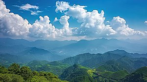 蓝天唯美天空白云自然云彩宁静