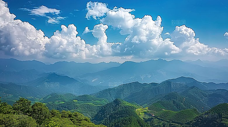 蓝天唯美天空白云自然云彩宁静
