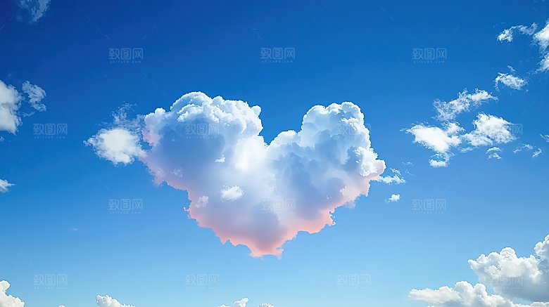 蓝天云雾云景高清云层白云意境天空唯美