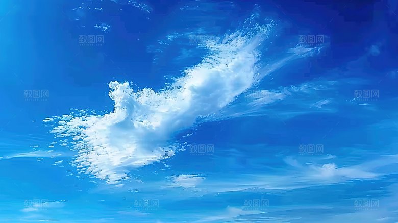 蓝天云雾云景高清云层白云意境天空唯美