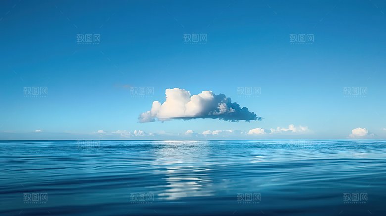 蓝天云雾云景高清云层白云意境天空唯美