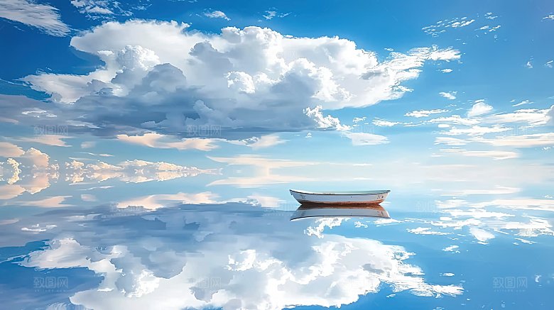 蓝天云雾云景高清云层白云意境天空唯美