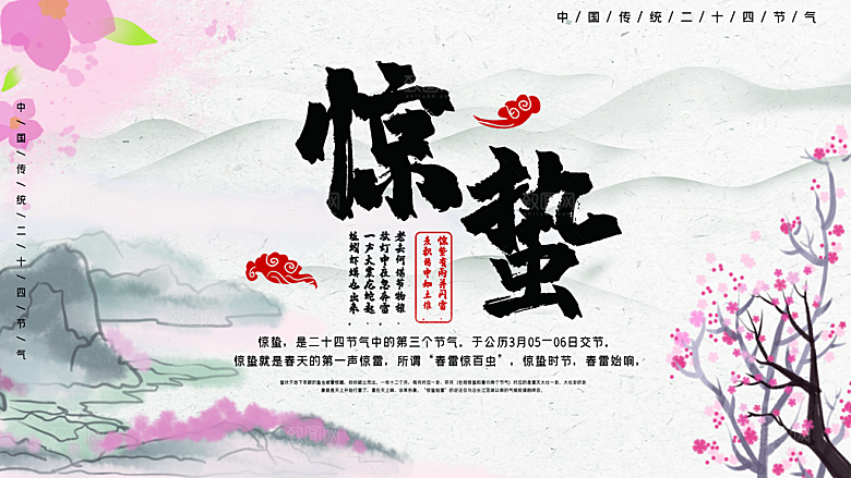惊蛰推广宣传海报