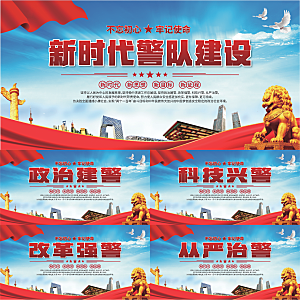 警队建设标语展板系列