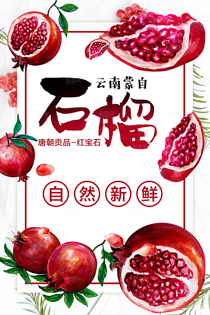 自然新鲜水果石榴
