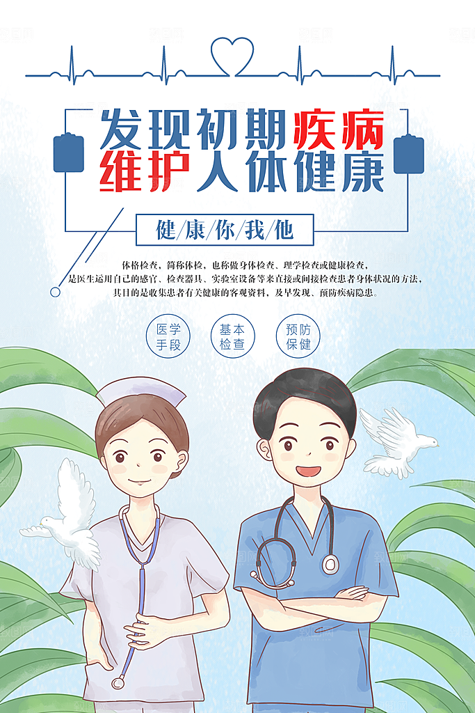 健康体检宣传海报