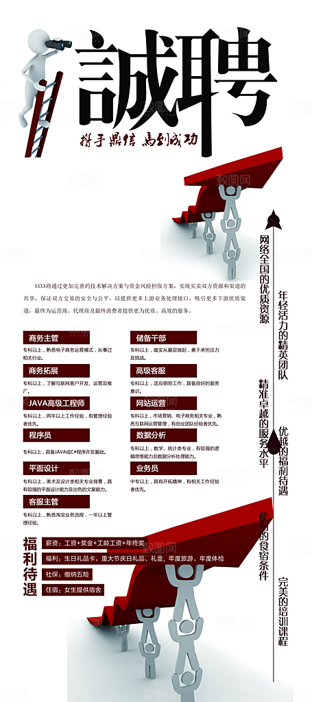 户外招聘宣传展架