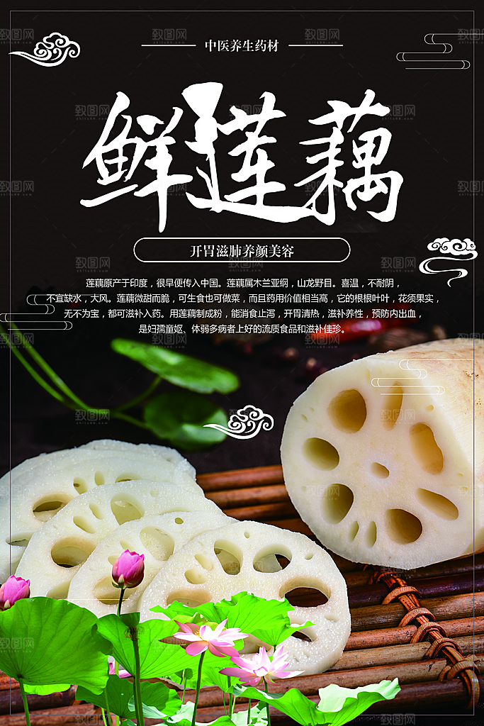 养生药材新鲜莲藕