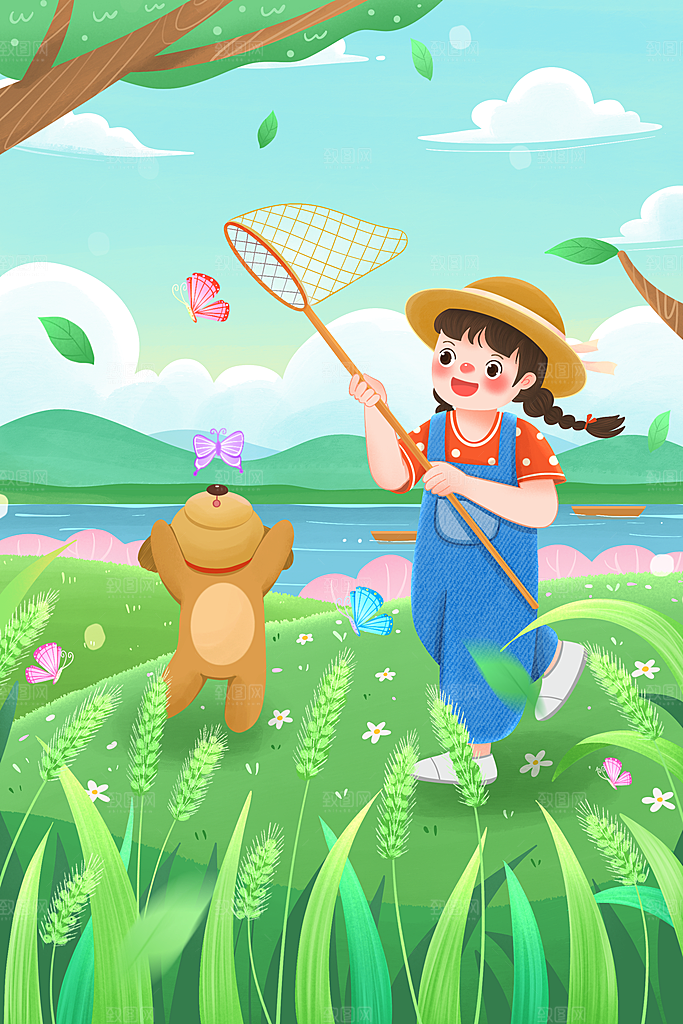 二十四节气立夏海报中国风传统文化节日